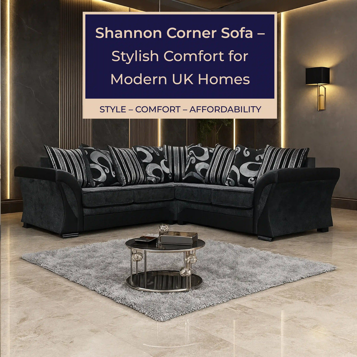 Shannon Corner Sofa – Stylish Comfort for Modern UK Homes