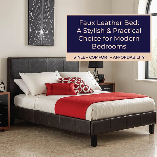 Faux Leather Bed – A Stylish and Practical Choice for Modern Bedrooms
