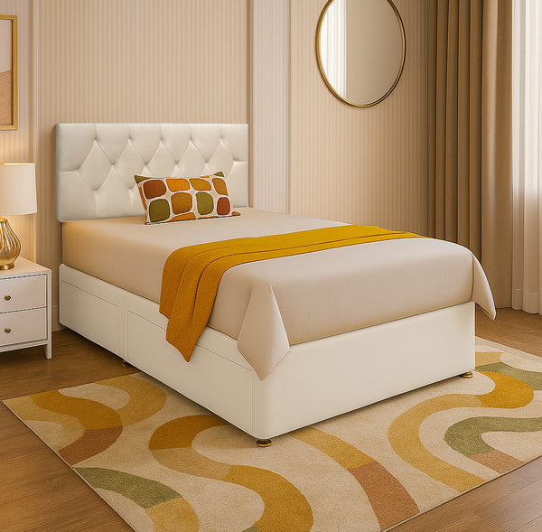 Divan Bed with Mattress, Headboard & Storage Options – Customizable & Stylish